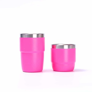 Cross-border 304 Stainless Steel Vacuum Car Cup <b>Three</b>-Piece Set Mini Milk Cup Lid Portable Household Use 6-12 <b>Hours</b> Thermal - Product Image 2