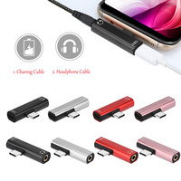 USB-C zu 3,5mm Adapter, Typ-C Audio-Adapter, 2-in-1 Typ-C Adapter, USB-C Kopfhörerbuchse, Typ-C Ladeadapter, Audio-Konverter