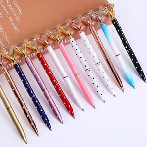 Bolígrafos de cristal de perla ostentosos para <span class=keywords><strong>boda</strong></span> personalizados, promoción de papelería con diamantes de metal dorado, logotipo personalizado de 0,5mm - Product Image 6