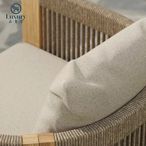 Hiện đại ăn uống ngoài trời thiết lập với bền Gỗ Tếch khung thoải mái sân đồ nội thất - Product Image 2