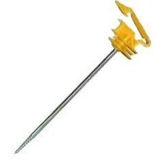 <span class=keywords><strong>Isolateur</strong></span> d'anneau à visser de <span class=keywords><strong>ruban</strong></span> à long bras jaune de clôture électrique de poteau en bois - Product Image 4