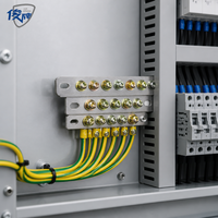 Barre de terre en laiton pour bornier de mise à la terre, 1-5 AWG, 50 A, connexion à vis, barre de terre neutre pour panneau de distribution