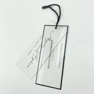 Etiqueta colgante de papel recubierto de PVC, logotipo personalizado, para flores, ropa