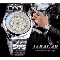 JARAGAR 6905 Jam Tangan Mekanik Otomatis Pria Terbaru, Model Bisnis Mewah dengan Kalender dan Hari, Jam Premium untuk Pria, Relogio Hombre