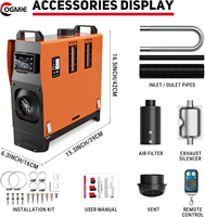 Chauffage de stationnement diesel 5KW 12V 24V pour camions, bateaux, camping-cars, voitures - Garantie 1 an