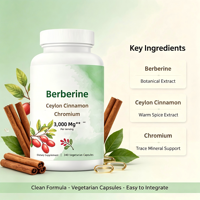Capsules de Berbérine, Cannelle de Ceylan et Chrome 3000mg Haute Puissance – Complément de Soutien – Fabrication OEM ODM Marque Privée