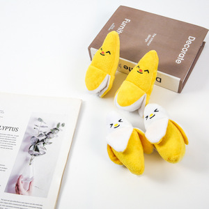 Vente en gros Jouet en <span class=keywords><strong>velours</strong></span> côtelé de luxe pour chien en peluche <span class=keywords><strong>banane</strong></span> grinçante à mâcher classique - Product Image 6