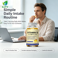 Capsules de Vitamine B Complex XJTY Nature pour Adultes - Favorise l'Humeur et l'Énergie Saines - 60 Comprimés - Complément Alimentaire