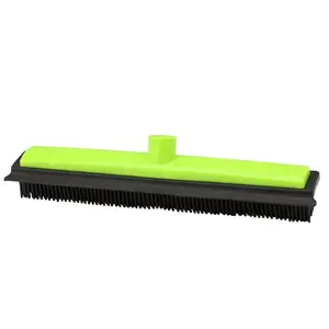 Clean Push Rubber Broom Pet Hair Fur Removal Soft Bristle