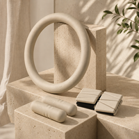 Ensemble d'équipements de yoga en silicone personnalisés par l'usine OEM, haltères mats, poids de cheville et de poignet portables, anneau de renforcement des mains avec logo