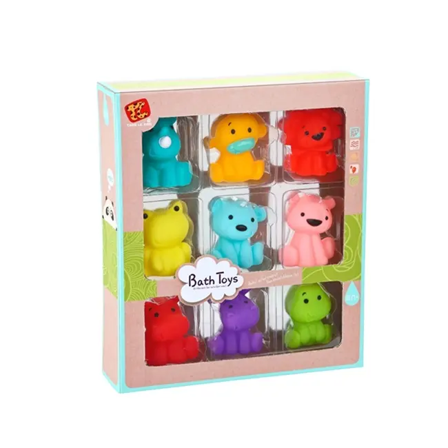 Cheap Mini Bath animal Children Swimming Beach Gifts Sound Floating toys Baby Bath Toy Wholesale