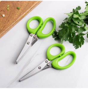 Wholesale Multi-Functional 3/5 Layer Stainless Steel <b>Kitchen</b> <b>Scissors</b> Pepper Shredded Chopped Scallion Cutter Laver Cut Cooking - Product Image 6