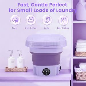 New Electric Plastic 9L Underwear Socks Semi-automatic Foldable Tub Laundry Washer Portable <b>Mini</b> <b>Washing</b> <b>Machine</b> Spin Outdoor - Product Image 2