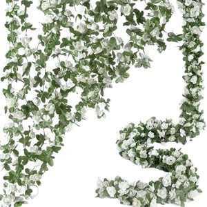 Guirlande de roses artificielles Wen Gui à suspendre au mur, décoration de mariage, guirlande de fleurs en soie pour la maison, la décoration de fête en extérieur - Product Image 4
