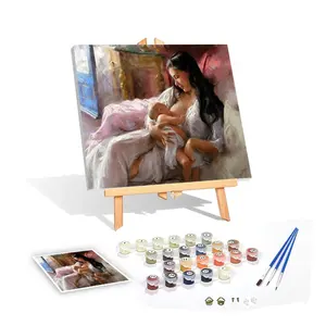 Mejor precio Diy pintura al óleo por números en YIWU fábrica sexy mujer pintura sobre lienzo para decoración del hogar pintura