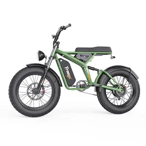 Bicicleta de Cross eléctrica F1 pro para adultos, potente neumático ancho de 20 pulgadas, 1400W, 48V, 22,5ah, 50-80km, 7 velocidades, almacén de EE. UU.