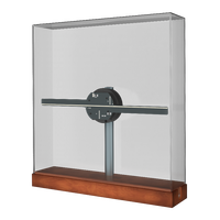 Table stéréo carrée portable à l'œil nu projecteur d'hologramme de ventilateur Led 360 Tuning Image deux lames 32cm alimentation de batterie de ventilateur d'hologramme