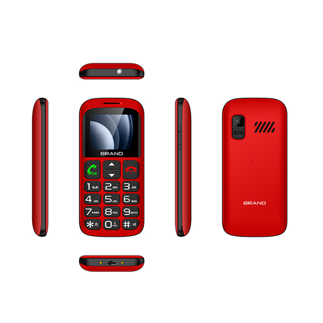 Bar Type Entry Level Eco Design Seniors Phone Keypad Big Keys Dual SIM Card Spanish/German/French Languages Wireless FM Torch