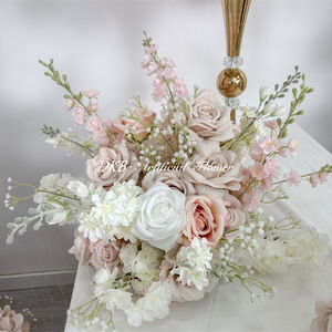 Arrangement floral de haute qualité, arche de mariage blanche de luxe, fleurs artificielles, arche de fleurs, décoration de centre de table de mariage - Product Image 5