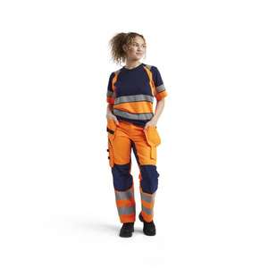 BLAKLADER-Camiseta de alta visibilidad para mujer 341010308853S Azul marino/naranja-EAN 7330509856543 ROPA DE TRABAJO DE LA HI-VIS - Product Image 3