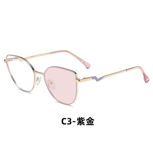 Thiết kế Retro Cat Eye photochromic kính dành cho phụ nữ chống ánh sáng màu xanh đọc Kính mắt khung với một mô hình động vật - Product Image 4