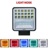 Barre de phares LED carrée 126W 12V 24V pour voiture, feux de travail DRL, faisceaux combinés, projecteurs de conduite pour camion tout-terrain