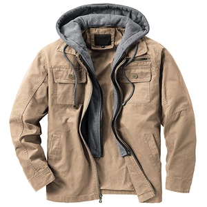 Chaqueta Bomber para Hombre, Estilo Industrial Resistente, <span class=keywords><strong>Tres</strong></span> Dimensiones, Estilo Urbano, Algodón y Poliéster - Product Image 4