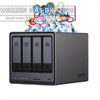 UGREEN DXP2800 NAS de bureau 2 baies avec processeur Intel N100 Quad-Core, 8 Go de RAM DDR5, 2.5GbE, 4K, 2 emplacements M.2 NVMe, interface USB, sans disque