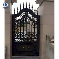 Portail double en fer forgé Prima, porte de jardin décorative avec pointe en fer forgé pour cour et propriété