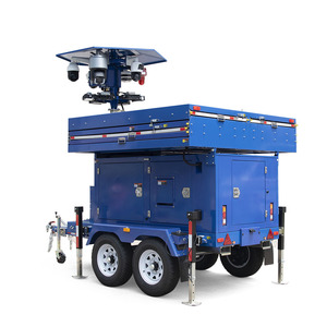 8-Solar-Panel CCTV Trailer Energy Station With <b>LED</b> <b>Lights</b> and Alarm Two Axle UST2400L Solar Trailer US Standard Solar <b>Light</b> Towe - Product Image 3