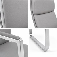 Chaise de bureau moderne en cuir pour visiteurs, idéale pour les salles de conférence, offrant un excellent confort.