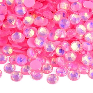 Strass en verre Oleeya à dos plat, en vrac, SS3, couleurs opale lumineuses, strass qui brillent dans le noir, cristaux en verre pour la décoration et l'art DIY - Product Image 2