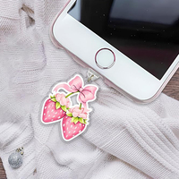 Capuchon anti-poussière personnalisé Kawaii mignon dessin animé pour iPhone Type C Protection contre la poussière bouchon pendentif acrylique Charge Port Plug