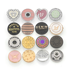 Kunshuo กางเกงยีนส์กระดุมโลโก้วินเทจคลาสสิกออกแบบได้ตามต้องการหมุดโลหะสังกะสีอัลลอยสำหรับเครื่องแต่งกายดูเป็นโลหะแนววินเทจ - Product Image 1