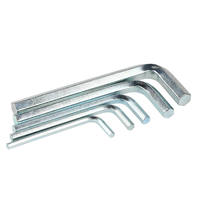Clé Allen en L personnalisée en gros, tournevis à tête hexagonale DIN 911, en acier trempé nickelé galvanisé, jeu de clés Allen de 3 mm, 4 mm, 5 mm