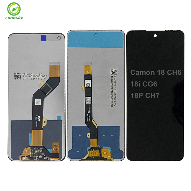 Pantalla LCD for Tecno Camon 18 CH6n LCD Display Touch Screen Digitizer for 18P CH7n LCD 18i Premier Ecran Sensor