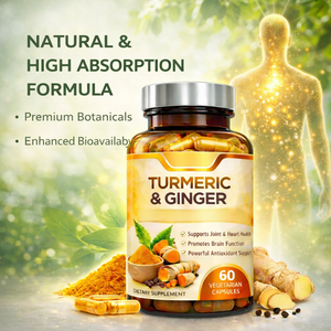 แคปซูลขมิ้นและขิง ผลิตภัณฑ์เสริมอาหาร 60 แคปซูลมังสวิรัติ ลดการอักเสบ บำรุงข้อต่อ สารต้านอนุมูลอิสระ สูตรสมุนไพร - Product Image 2