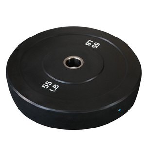 फैक्ट्री की कीमत फिटनेस किलोग्राम बम्पर प्लेटें 5 किलो से 25 किलो काली रबर बारबेल वेट प्लेटें - Product Image 6