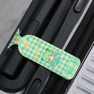 Étiquette de bagage personnalisable en cuir PU vierge, créative, pour carte d'embarquement d'avion, avec nom, pour voyage - Product Image 3