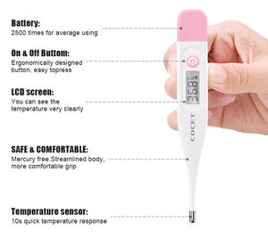 OEM/ODM thermomètres étanches à lecture rapide adulte bébé oral fièvre rectale des aisselles thermomètres numériques cliniques médicaux - Product Image 5