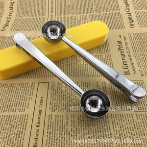 Stainless Steel Coffee <b>Spoon</b> With Clip 15 Ml <b>Measuring</b> <b>Spoon</b> For Milk Powder Convenient Use - Product Image 1