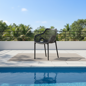 Sillón Apilable Contemporáneo para Cafetería, con Asiento y Respaldo Transpirables, Resistente a la Intemperie, para Exteriores - Product Image 1