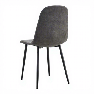 Medieval Modern Side <b>Chairs</b> with Soft Cushions & Black Metal Legs for <b>Dining</b> in Kitchen Lounge or Farmhouse Home Furniture - Product Image 3