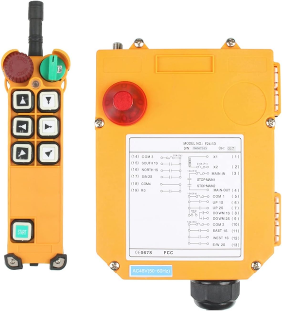 F24-60 Telecrane Joystick 8 Channel 5 Speed Crane Wireless Radio Industrial Remote Control with Transmitter and Receiver