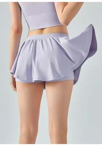 Celana pendek latihan olahraga 2-In-1 Logo kustom rok Mini pakaian tenis kebugaran Gym pinggang elastis untuk pakaian olahraga Golf Tenis - Product Image 5