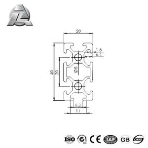 Strutturale 2040 4020 estruso di <span class=keywords><strong>20x40</strong></span> in lega di <span class=keywords><strong>alluminio</strong></span> t-slot di <span class=keywords><strong>20x40</strong></span> t slot estrusione profilo - Product Image 5