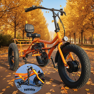 Tricycle électrique polyvalent pour adultes, traction avant, siège confortable, porte-bagages arrière robuste, vélo électrique à 3 roues - Product Image 1