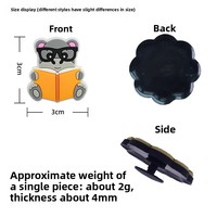 Accessoires de décoration pour chaussures en caoutchouc souple PVC, motifs animaux de dessin animé (Lunettes, Livre, Panda, Koala, Renard), clips et breloques DIY pour la lecture
