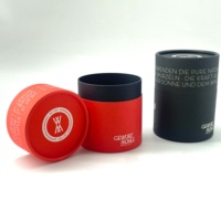 Benutzer definierte schwarze Kraft papier Verpackung Tube Box für Kosmetik Leere runde Tropf flasche Logo für Schokolade Zucker Pizza Kaugummi