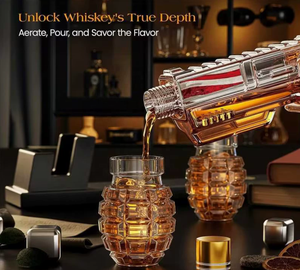 Decantador de whisky con forma de pistola de 380 ml con 2 vasos en forma de granada, dispensador de <span class=keywords><strong>licor</strong></span> novedoso para bar, hogar, fiestas, regalo - Product Image 4